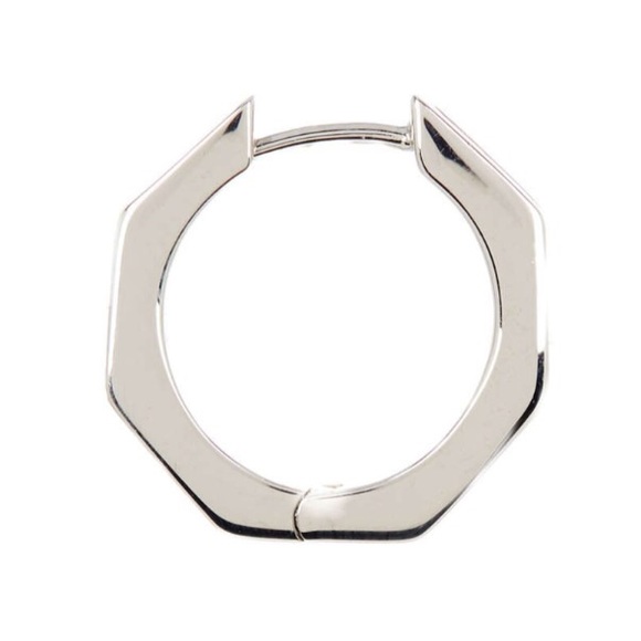 ☁️🆕 Channel Set Hoop ๑ Hinge Earrings ๑ Silver - Picture 4 of 8